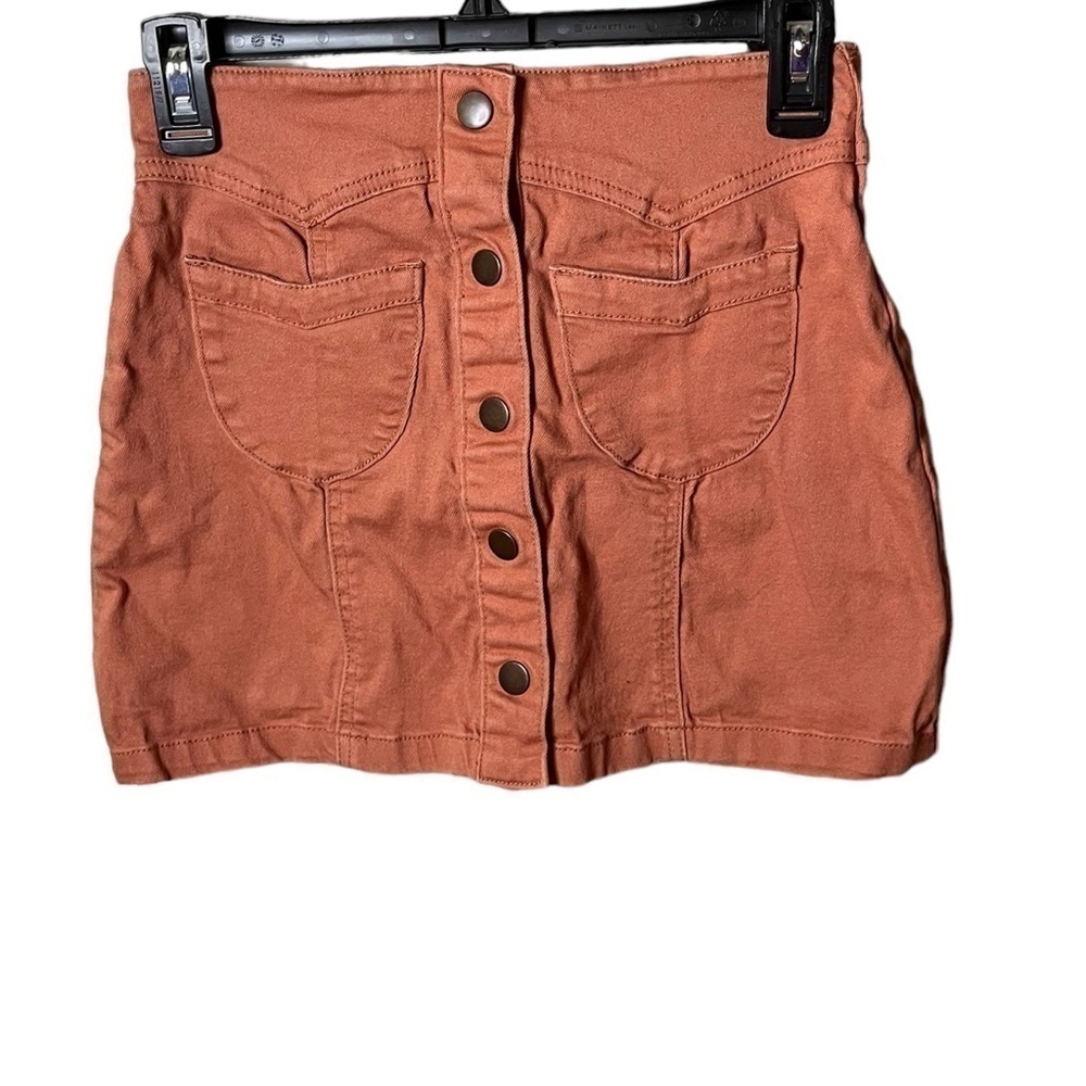 Forever 21 Juniors Colored Denim Mini Skirt